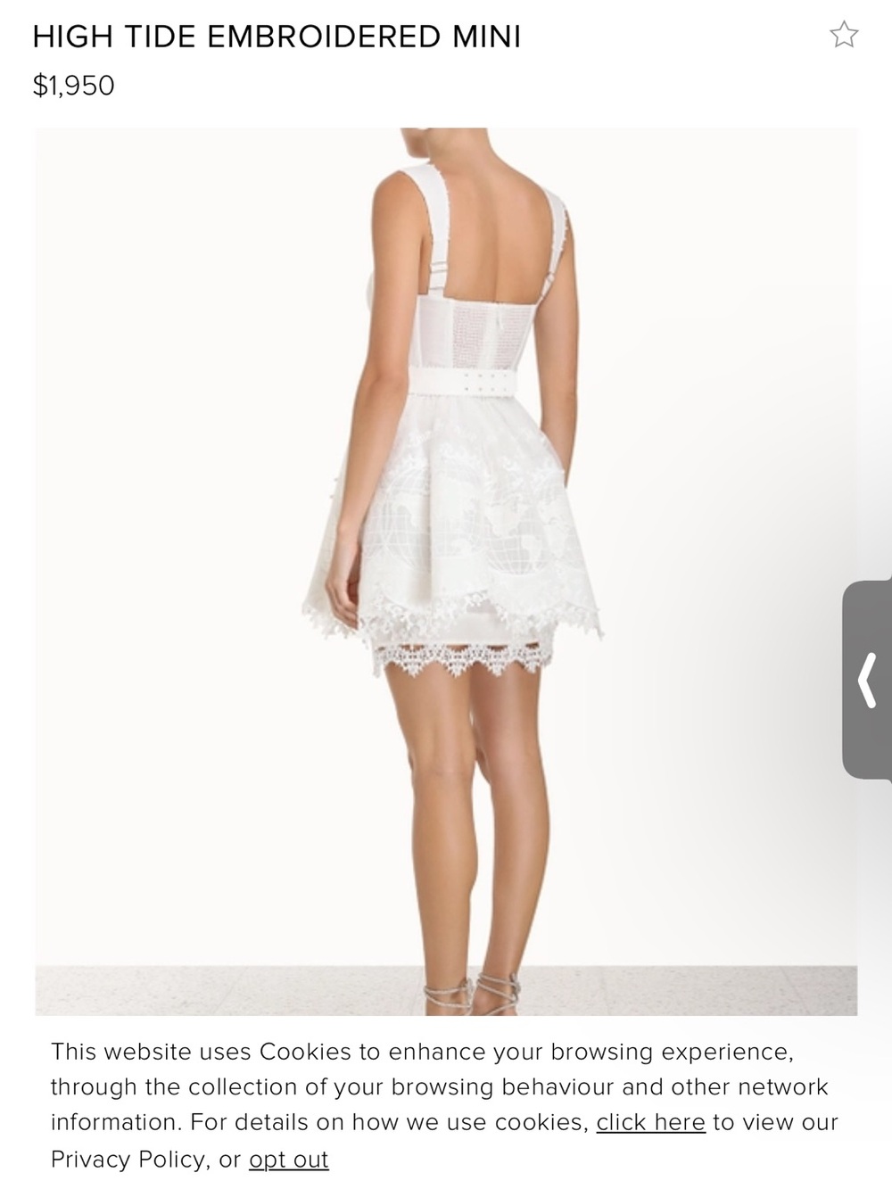 Zimmermann High Tide Embroidered White Mini Dress - Picture 6 of 7